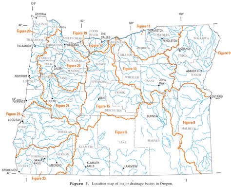 Map Of Rivers In Oregon