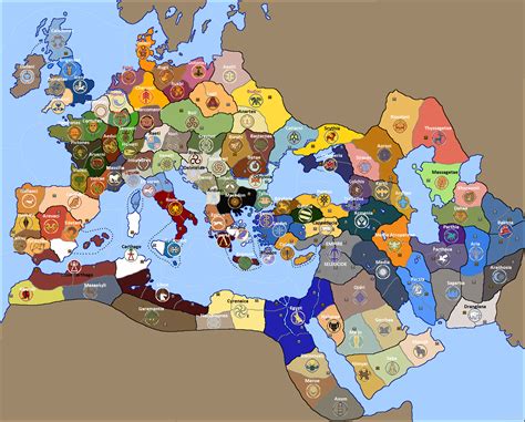 Map of Rome Total War