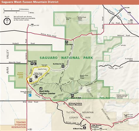 Saguaro National Park Map