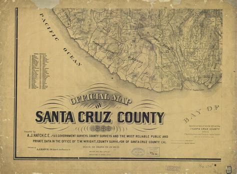 Historical map of Santa Cruz California