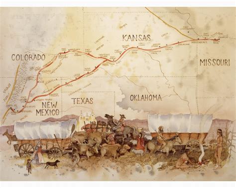Map of Santa Fe Trail