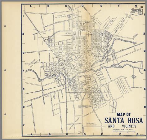 A Map of Santa Rosa, CA
