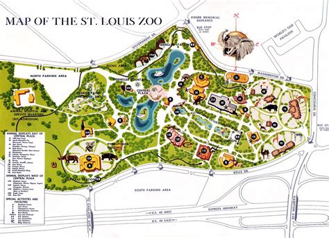 Map of St Louis Zoo