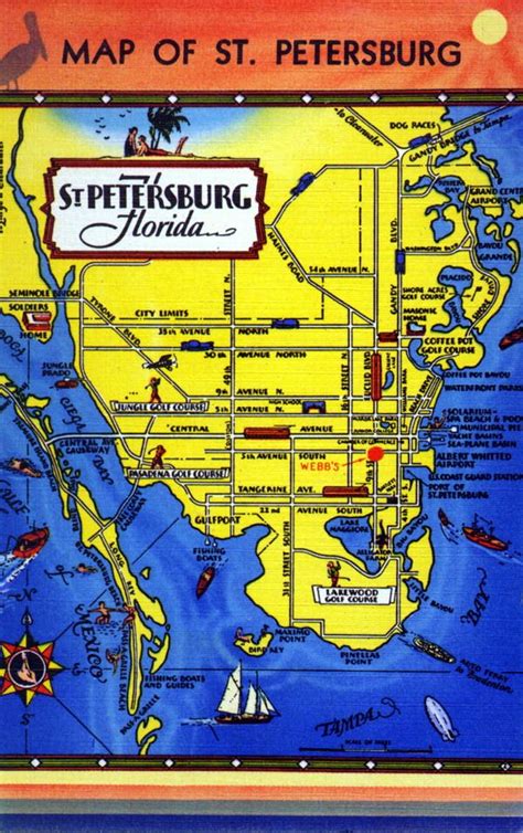 Map of St Petersburg, Florida