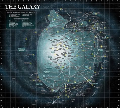 Picture of a Map of the Star Wars Galaxy
