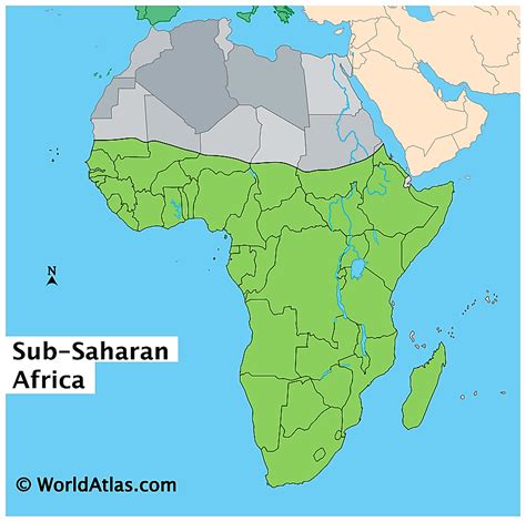 Map of Sub-Saharan Africa