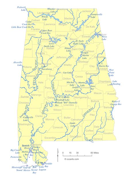 MAP of Alabama River