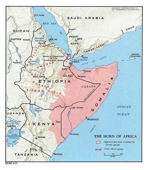 MAP Map Of The Horn Of Africa