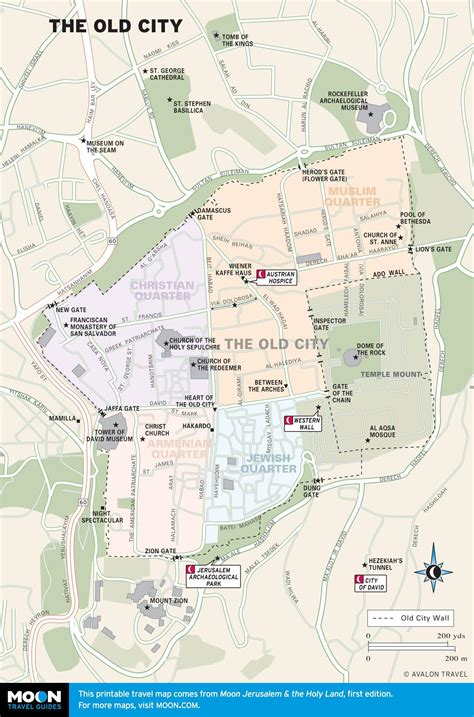 Map of the Old City of Jerusalem