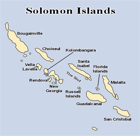 A map of the Solomon Islands