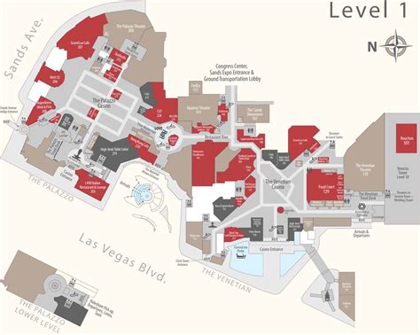 Map Of The Venetian Las Vegas