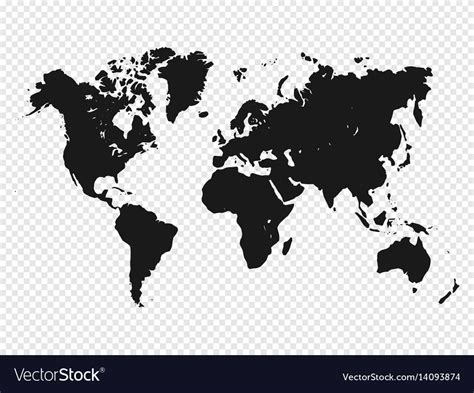 Map of the world silhouette