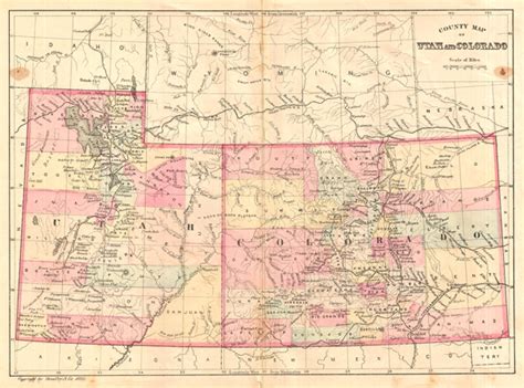 Map of Utah and Colorado