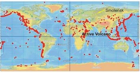 Map of Volcanoes in the US