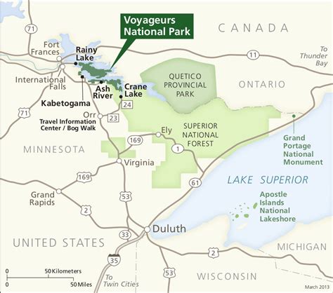 Map of Voyageurs National Park