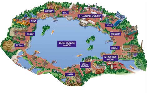 Map of World Showcase Epcot