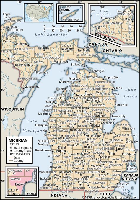 Michigan Counties And Cities Map
