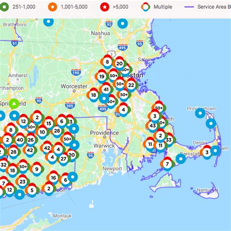 MAP National Grid Ri Outage Map