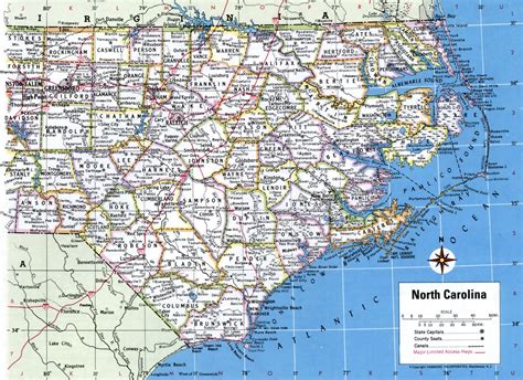 MAP Nc County Map With Cities