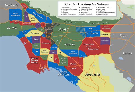 History of MAP Neighborhoods Of Los Angeles Map