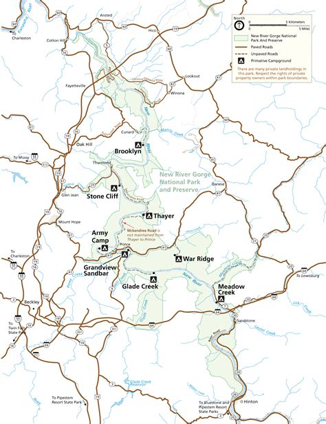 New River Gorge National Park Map