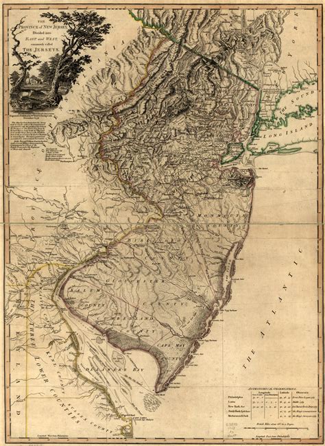 Map of New York and New Jersey