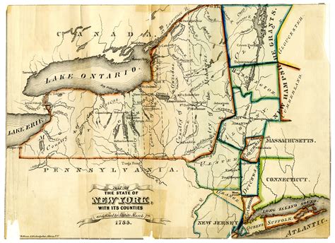 New York State Map with Cities