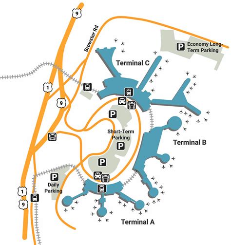 Map of Newark Airport Terminal A