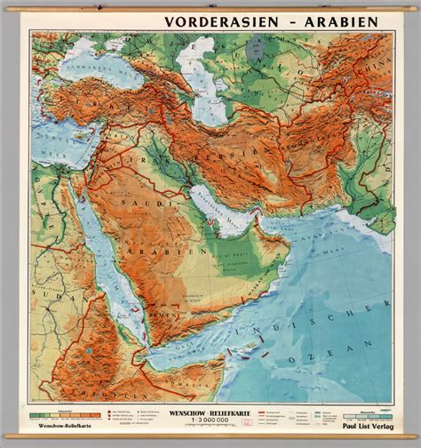Physical Map of Southwest Asia