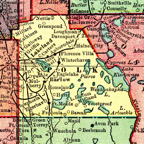 MAP Polk County In Florida Map