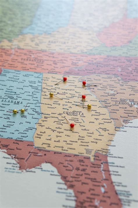 MAP Push Pin Map Of USA