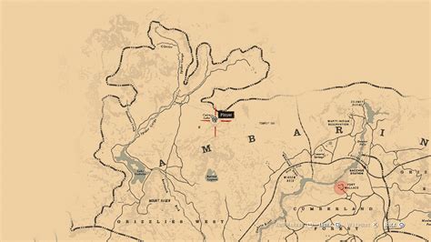 A picture of the Rdr2 Poisonous Trail Map 1