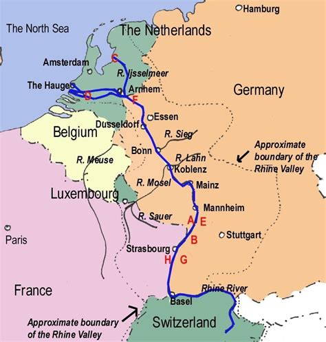 Rhine River Map