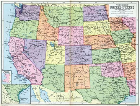 MAP Road Map of the Western United States