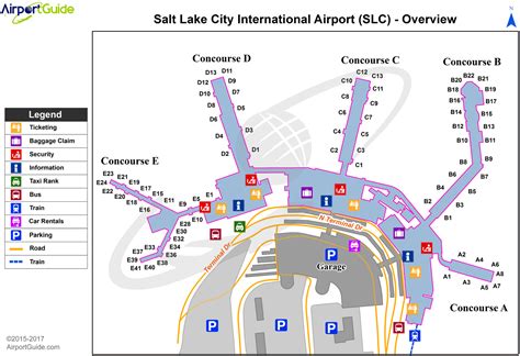 MAP Salt Lake City Airport Map