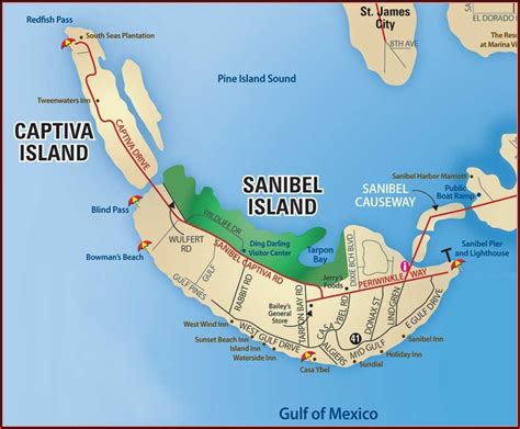 MAP Sanibel Island On Florida Map