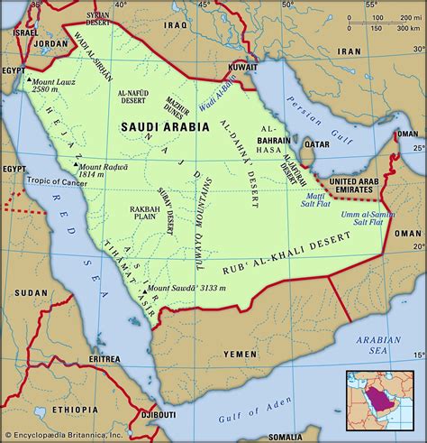 Map of Saudi Arabia