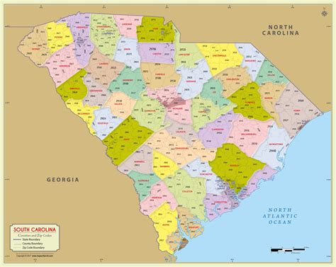 MAP Sc Map By Zip Code