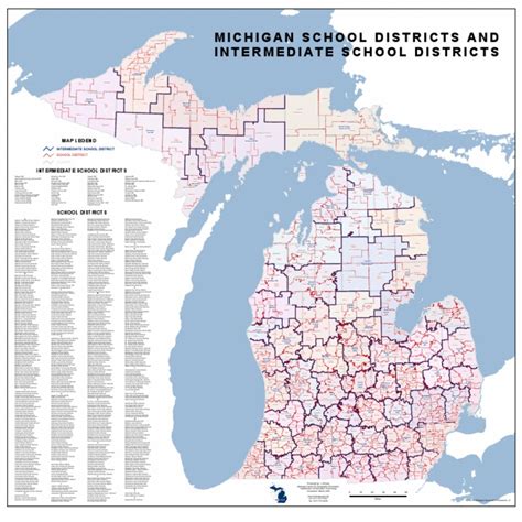 History of MAP School Districts In Michigan Map