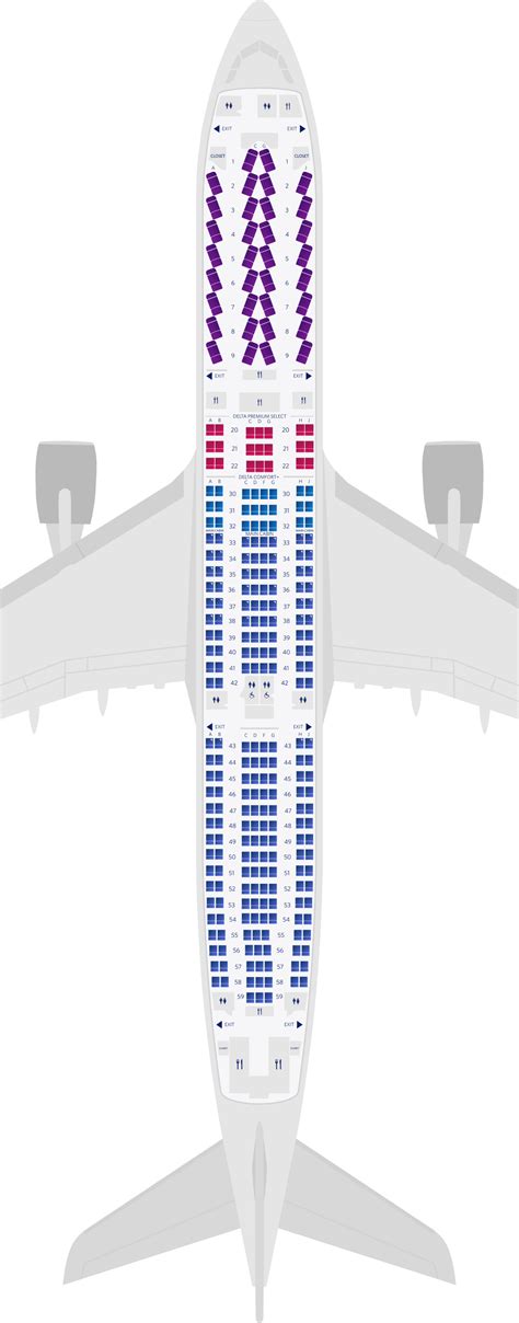 MAP Seat Map for Airbus A330 300
