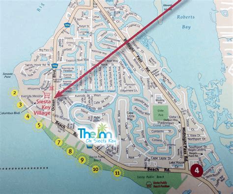 MAP Siesta Key Public Beach Access Map