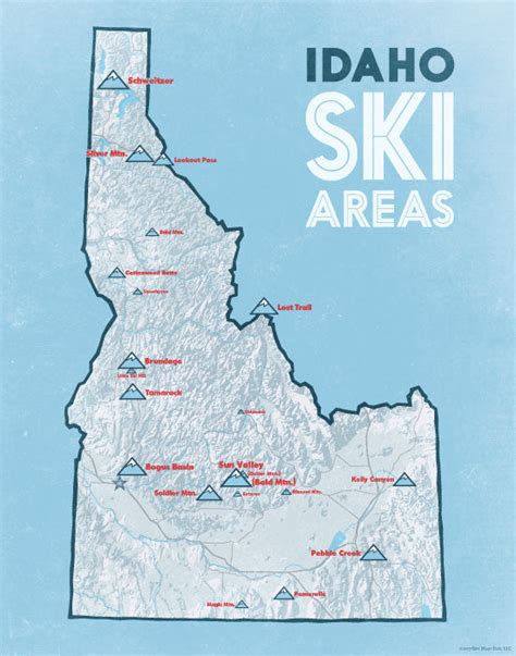 MAP Ski Resorts in Idaho