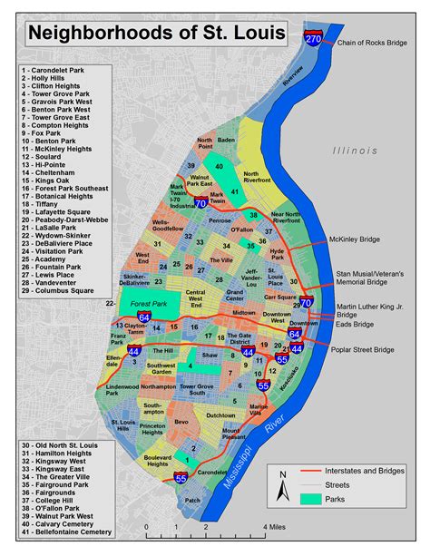 St Louis Map Of Neighborhoods