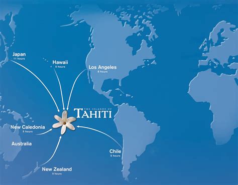 MAP Tahiti Map of The World