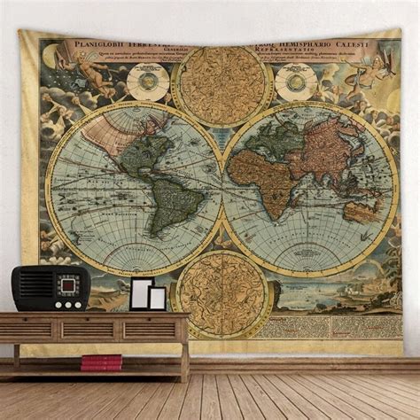 MAP Tapestry Map Of The World
