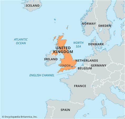 Map of the UK on world map