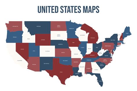 US Map Of 50 States