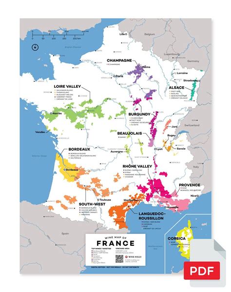 MAP Wine Regions Of France Map