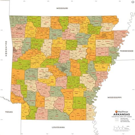 Map of Arkansas Zip Codes