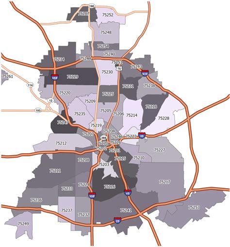 Map of Dallas, Texas